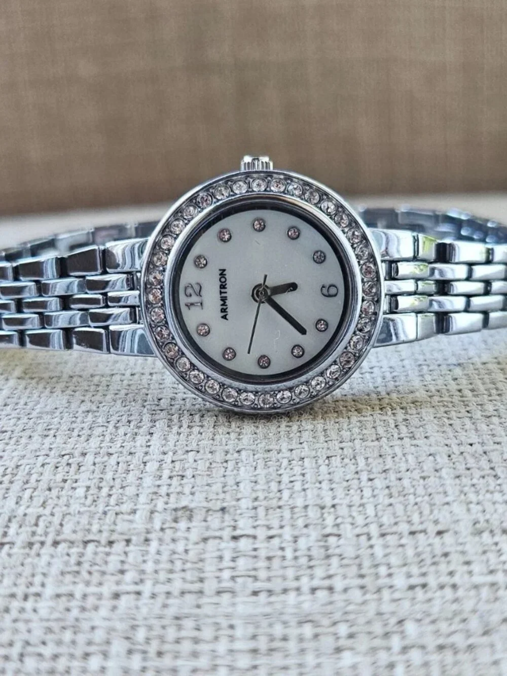 Armitron Ladies Wristwatch Crystals Accent Bezel Quartz Analog Wrist Watch